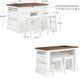 Powell® Penda White Kitchen Island with Stools-2