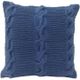 A & B Home Blue 18" Cable Knit Throw Pillow-0