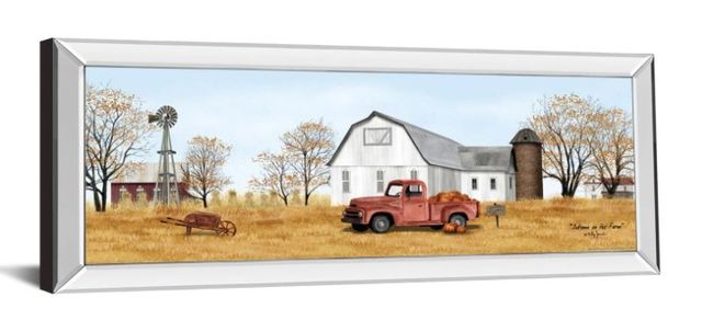 Classy Art Autumn on the Farm by Billy Jacobs Mirrored Frame Wall Art-1
