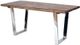 A & B Home Mateo Brown Dining Table with Stainless Steel Legs-1
