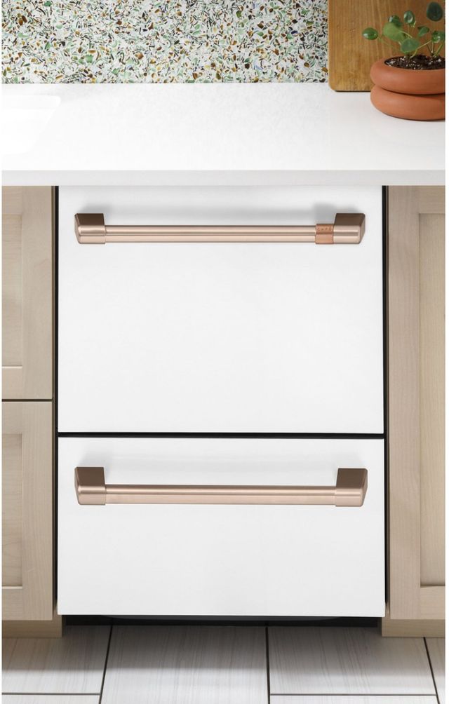 Café 24 inch Matte White Built-In Double Drawer Dishwasher Café 24 inch Matte White Built-In Double Drawer Dishwasher