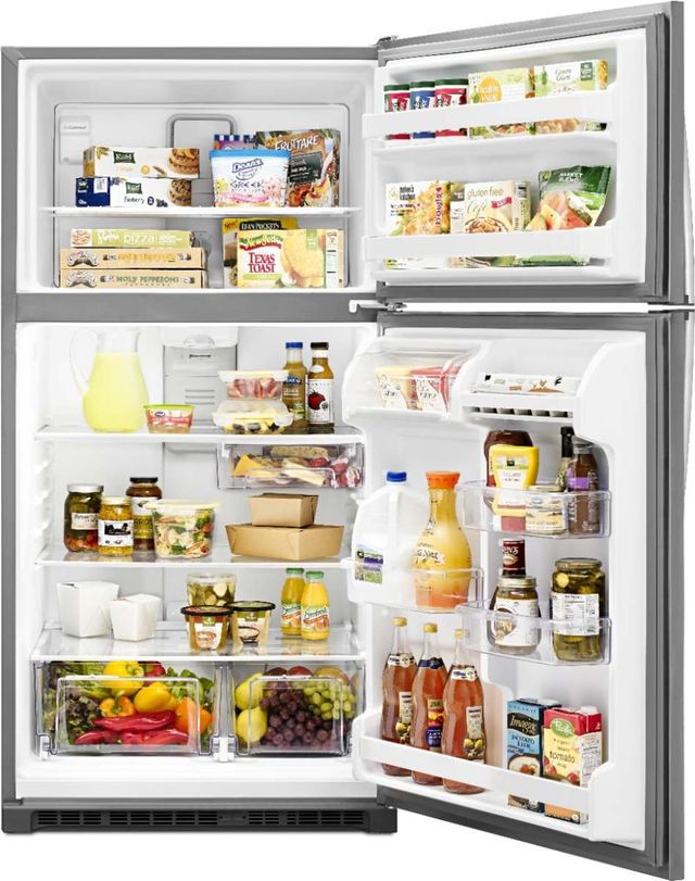Whirlpool® 20.5 Cu. Ft. Monochromatic Stainless Steel Top Freezer Refrigerator-2