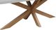 John Thomas Furniture® Parks White Polystone/Wood Outdoor Table with Teak Leg Base-2