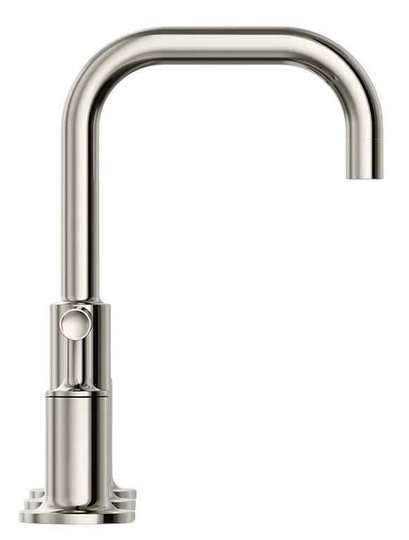 KOHLER® Purist® Vibrant Polished NIckel 8" Widespread Bathroom Sink Faucet with Lever Handles-2