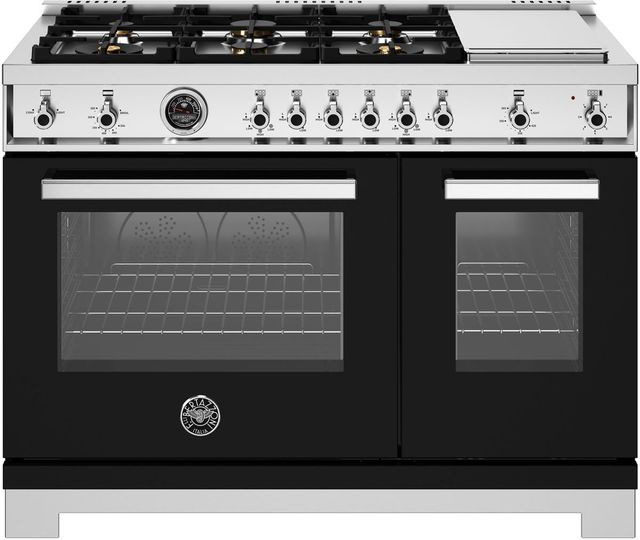 Bertazzoni Professional Series 48" Nero Pro Style Gas Range-0