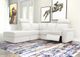 Fornirama 3748 3-Piece White Reclining Sectional with Adjustable Headrest Set-1