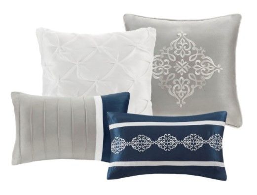 Olliix by Madison Park Essentials Jordan 24 Piece Navy Queen Room in a Bag-4