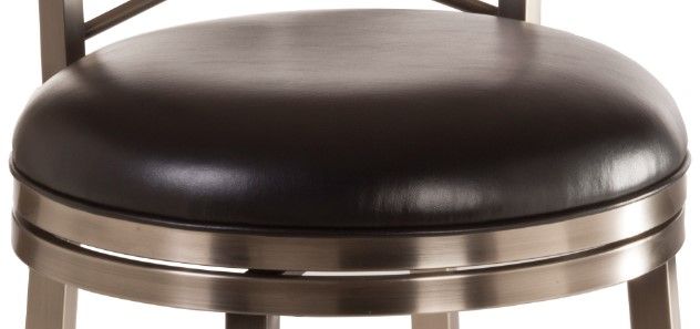 HH2 Home Harlow Antique Pewter Swivel Bar Stool Hoelscher's Fine