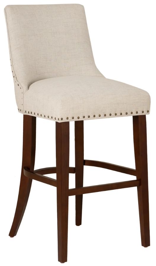Powell® Auden Beige/Natural Espresso Bar Stool-0