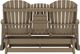 Signature Design by Ashley® Hyland Wave Driftwood Plastic Outdoor Glider Loveseat-3