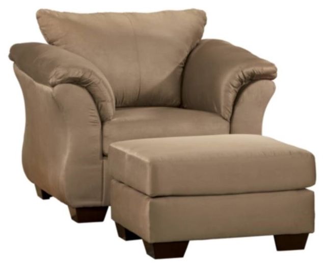 Signature Design by Ashley® Darcy 2-Piece Mocha Chair and Ottoman Set-0