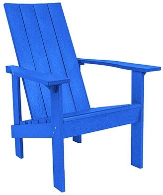 C R Plastics Modern Blue Adirondack Chair-0
