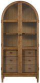 Elements International Portico Brown Oak Display Cabinet-3