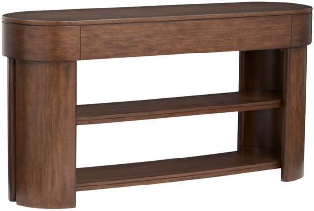 Magnussen Home® Holloway Toasted Almond  Oval Sofa Table-4