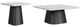 Elements International Edison 2-Piece White Occasional Table with Black Base Set-0
