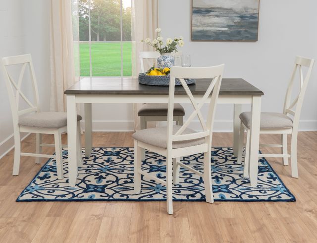 Powell® Jane 5-Piece Beige/Dark Gray/Vanilla White Dining Set-1