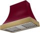 AGA Cascade 36" Cranberry Wall Mounted Range Hood with Antique Brass Trim-0