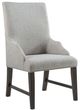 Elements International Montrose Espresso/Light Gray Upholstered Dining Host Chair-0
