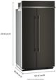 KitchenAid® 48" 30.0 Cu. Ft. Black Ore Built-In Side-by-Side Refrigerator with Platinum Interior-2