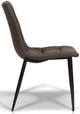 Korson Furniture Paige Set of 2 Vintage Steel/Black Steel Tufted Side Chairs-1