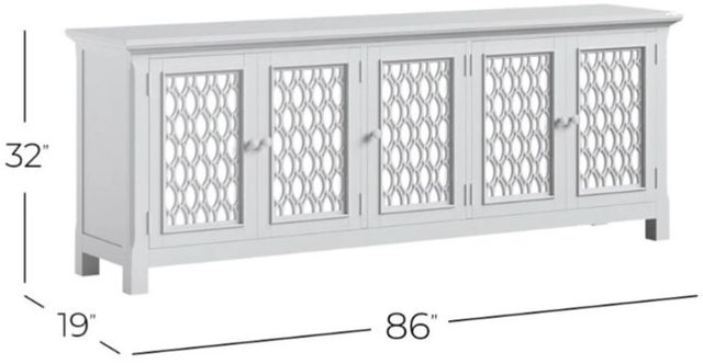 Jofran Inc. Isabella Champagne 86" Mirrored Accent Cabinet-2