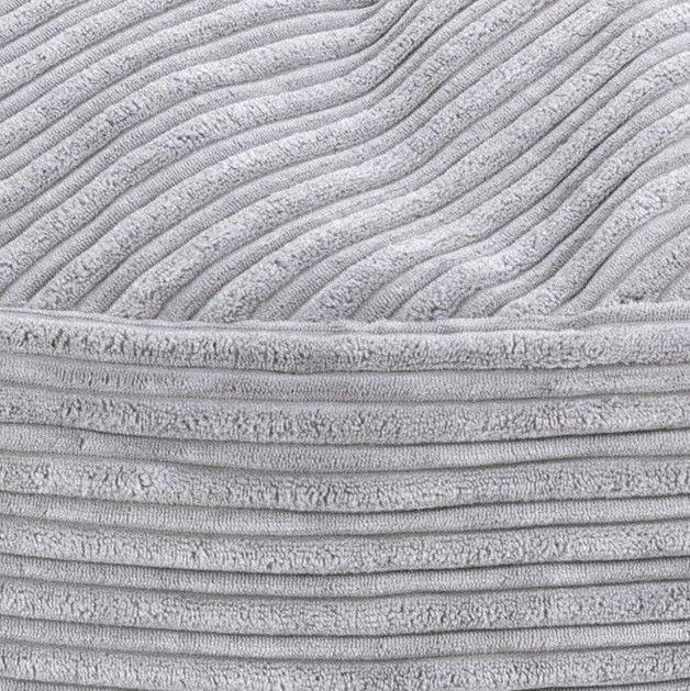 CordaRoy's® Nest Light Gray Terry Corduroy Full Bean Bag Cover with Pillow-1