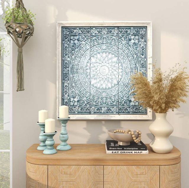 Deco Marche Blue Scroll Wall Decor-4