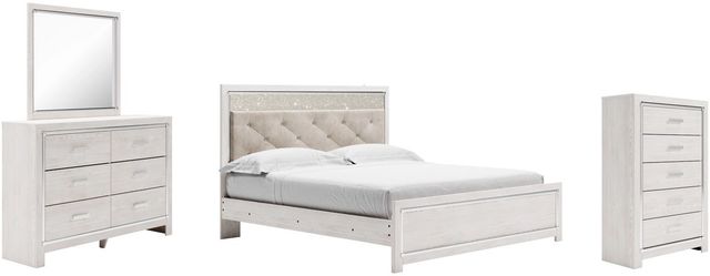 Signature Design by Ashley® Altyra 4-Piece White King Panel Bed Set-0