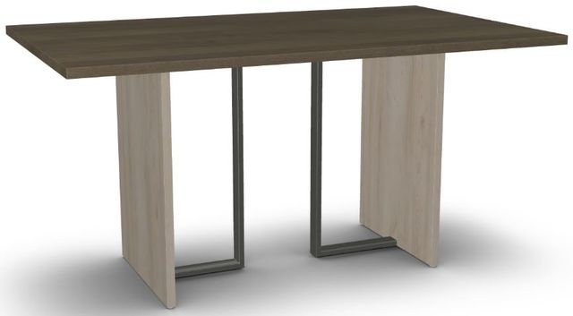 Amisco Customizable Zoel 60" Solid Birch Dining Table with 1" Tabletop -3