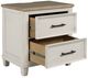 Benchcraft® Shaybrock Antique White/Brown Nightstand-2