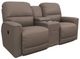 La-Z-Boy® Cade Stone Leather Manual Reclining Loveseat with Console-0