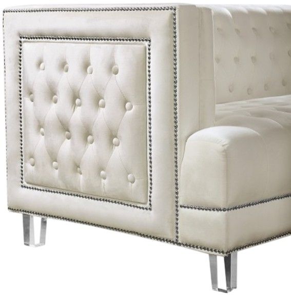 Meridian Furniture Lucas Cream Upholstered Chair-1
