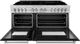 ZLINE 60" Stainless Steel Pro Style Dual Fuel Range with Black Matte Door-1