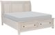Homelegance® Bethel Wire-Brushed White Queen Storage Sleigh Platform Bed-0