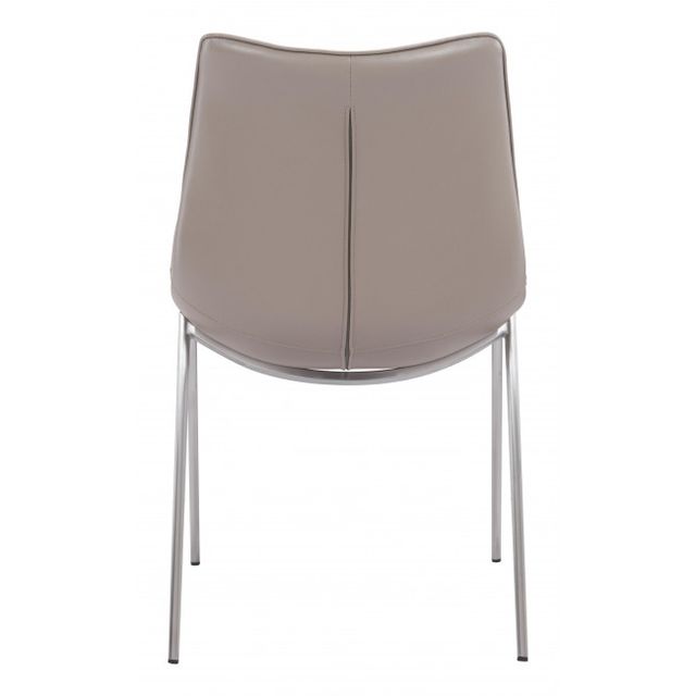 Zuo® Modern Magnus Gray/Silver Dining Chair-3