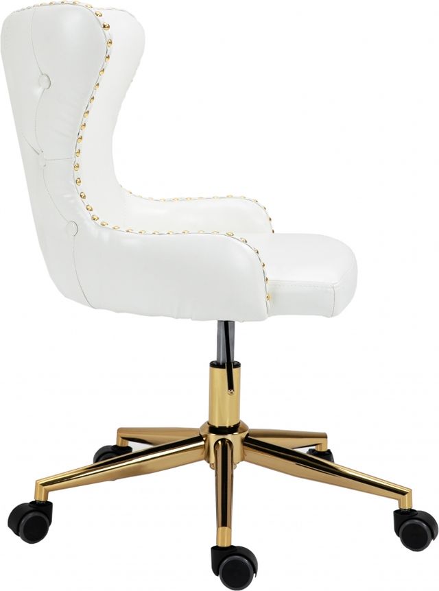 Meridian Furniture Hendrix White Faux Leather Office Chair-3