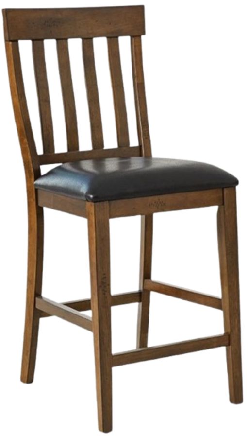 A-America® Mariposa Rustic Whiskey Slat Back Bar Stool-0