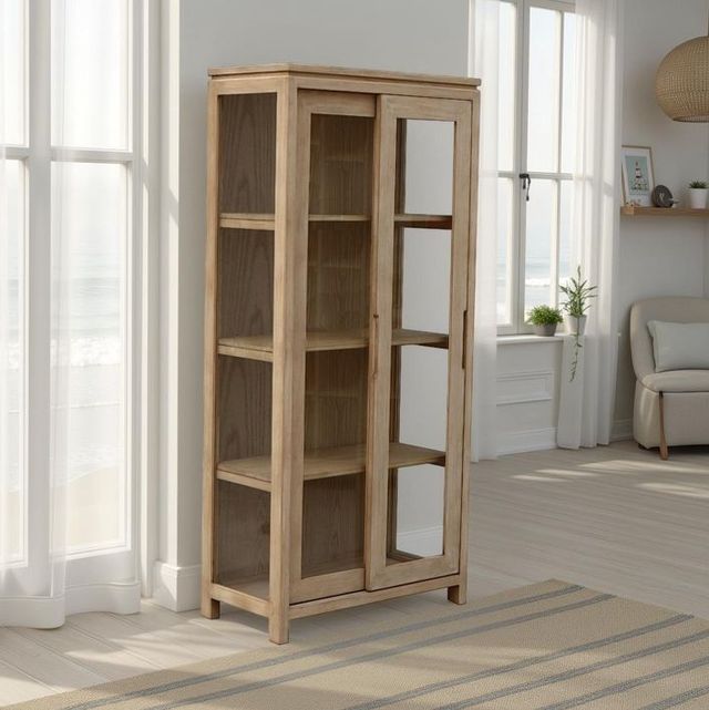 Nest Home Collections Ledger Brushed White Tall Cabinet-1