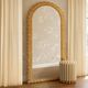 TOV Furniture Bama Natural Rattan Arched Wall Mirror-1