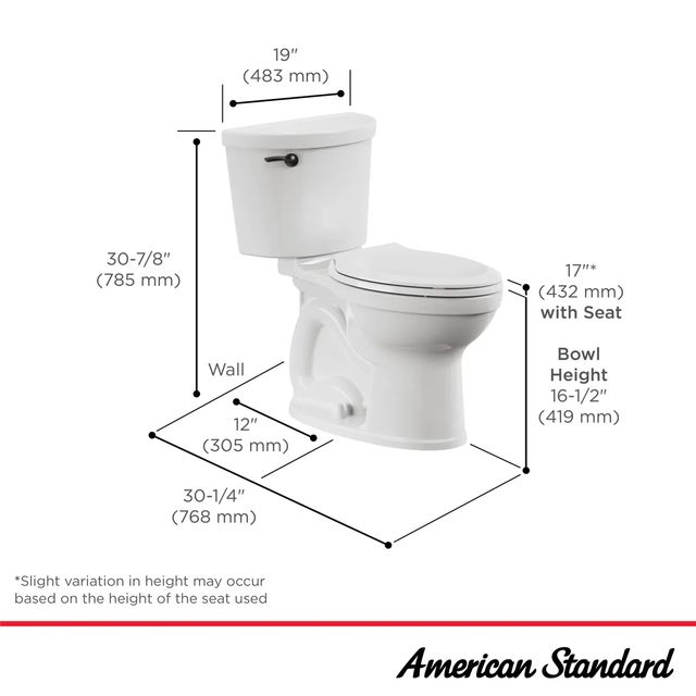 American Standard Champion White Champion® PRO Two-Piece Chair Height Elongated Toilet with Matte Black Trip Lever Less Seat 1.28 gpf/4.8 Lpf -4