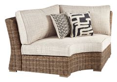 Signature Design by Ashley® Beachcroft Beige Curved Corner Chair with Cushion