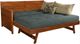 Kodiak Furniture Marisa Linen Aqua/Weathered Brown Twin Daybed with Mattress and Pop Up -0