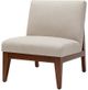 Olliix by Madison Park Cream Kari Slant Back Wood Accent Chair-1