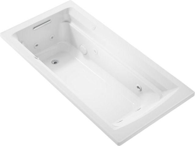 KOHLER® Archer® White 72" x 36" Drop-In Whirlpool Bath with Bask® Heated Surface-0