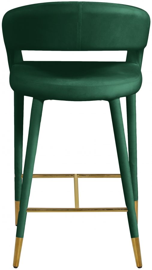 Meridian Furniture Destiny Green Velvet Stool-1