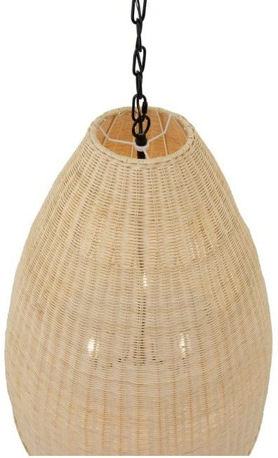 YHD Kai Rattan Beige 3-Light Large Pendant Lighting-2