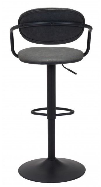 Zuo® Modern Kirby Vintage Black Bar Chair-3