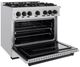 ZLINE Classic Series Autograph Edition 36" Stainless Steel Pro Style Dual Fuel Range with Black Matte Accents-4