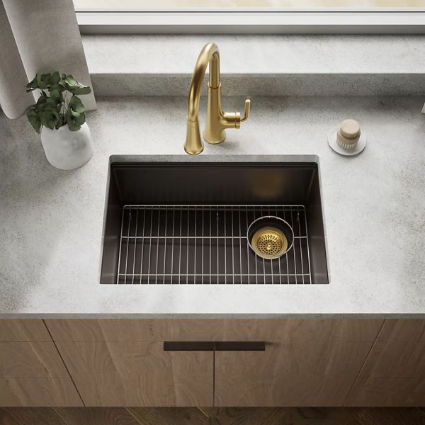 KOHLER® Billings® Matte Brown 27" Undermount Single-Bowl Kitchen Sink-1