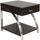 Homelegance® Tioga Espresso End Table with Chrome Metal Frame-0